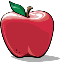 Яблоко откусанное нарисованное